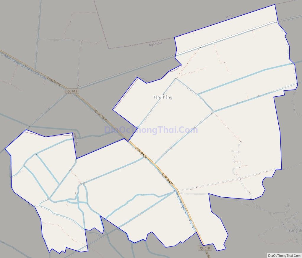 Bản đồ giao thông xã Thạnh Tân, huyện Thạnh Trị