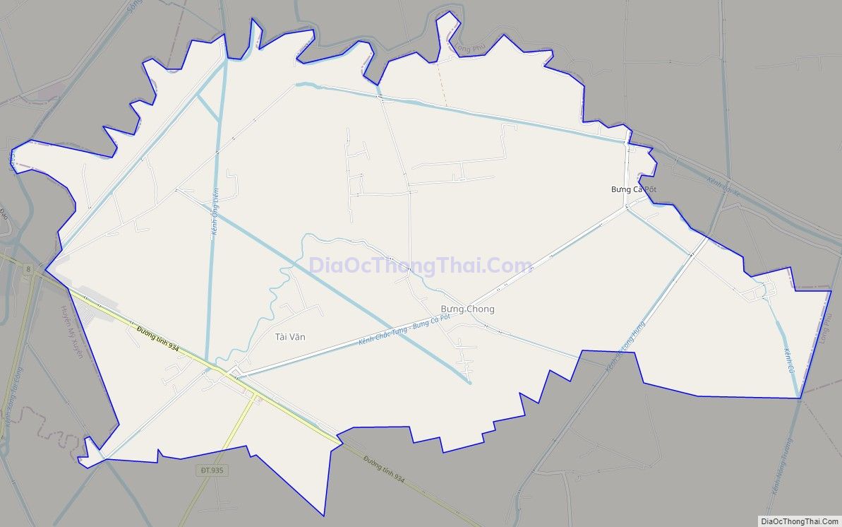 Bản đồ giao thông xã Tài Văn, huyện Trần Đề