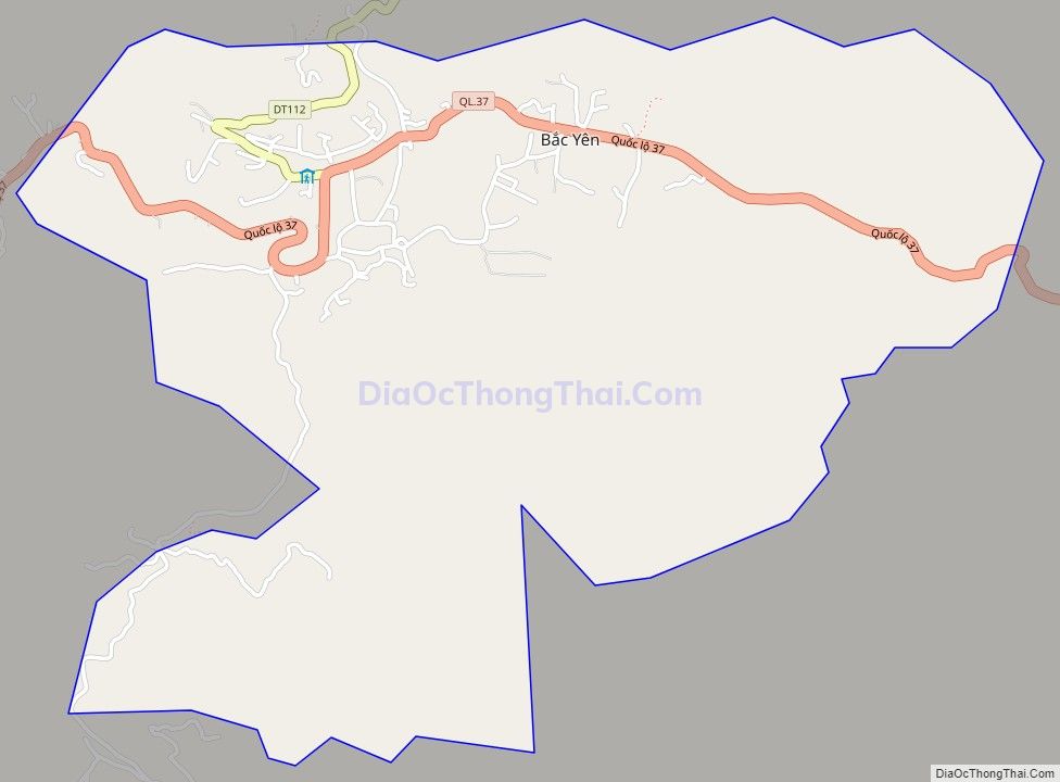 Bản đồ giao thông Thị trấn Bắc Yên, huyện Bắc Yên