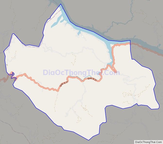 Bản đồ giao thông xã Mường Khoa, huyện Bắc Yên