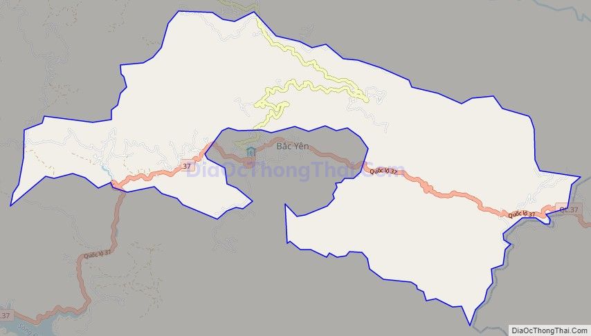Bản đồ giao thông xã Phiêng Ban, huyện Bắc Yên