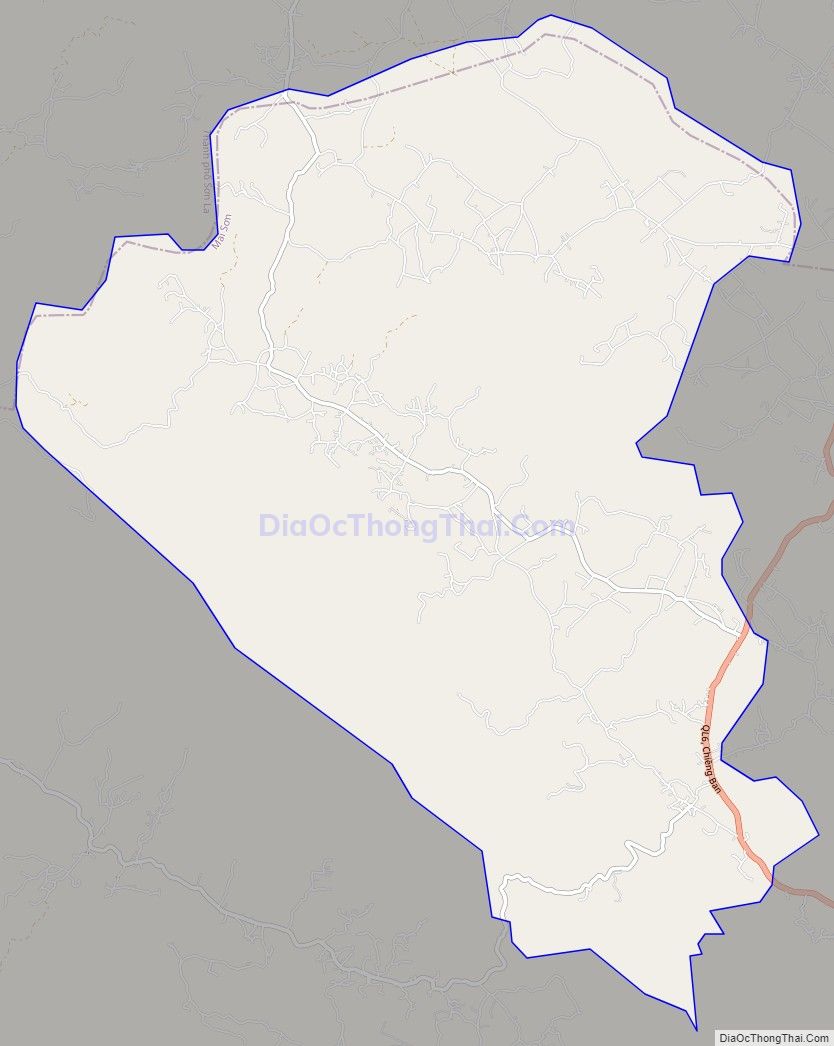 Bản đồ giao thông xã Chiềng Ban, huyện Mai Sơn