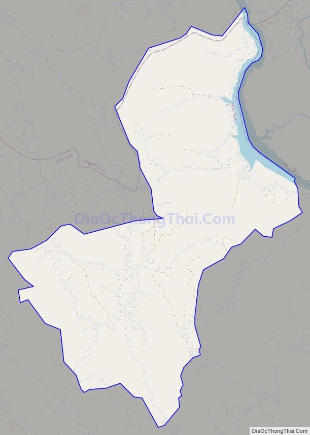 Bản đồ giao thông xã Chiềng Chăn, huyện Mai Sơn