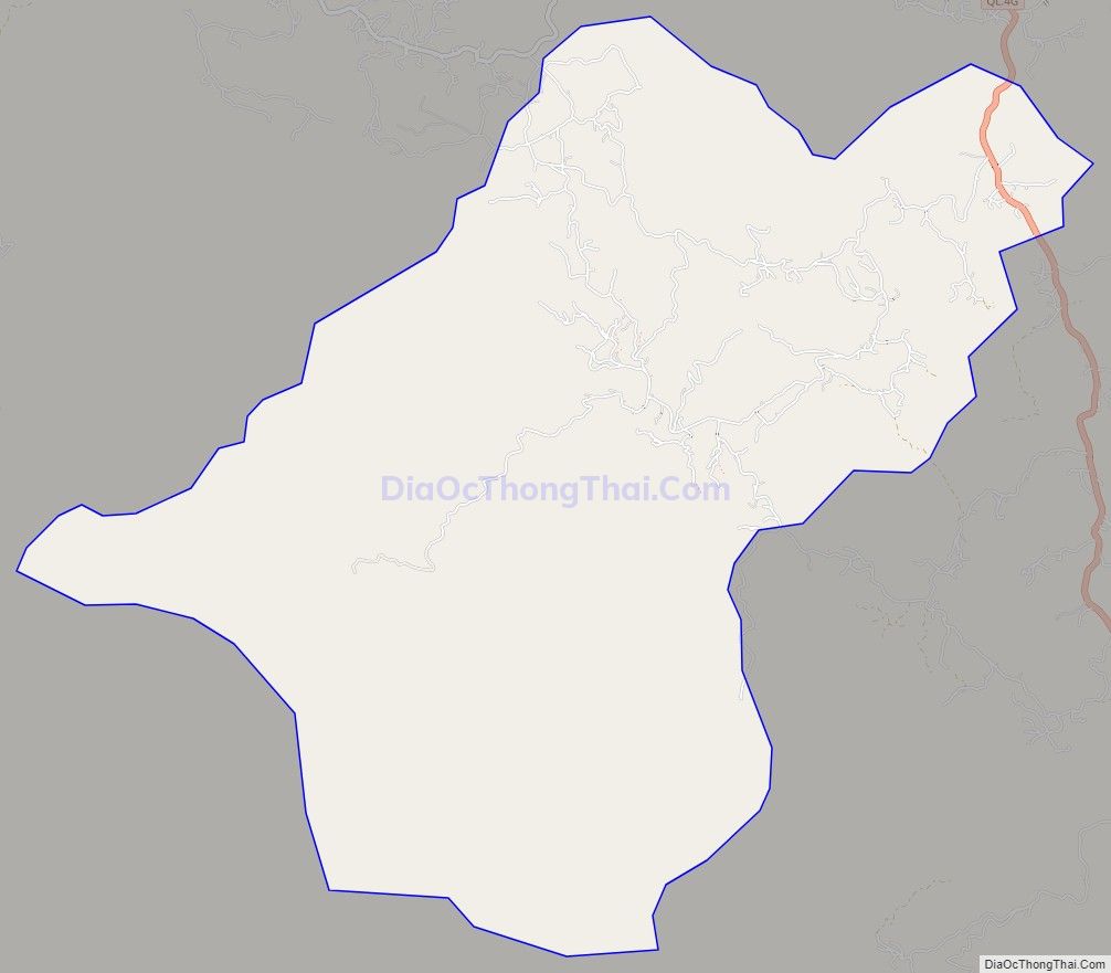 Bản đồ giao thông xã Chiềng Dong, huyện Mai Sơn