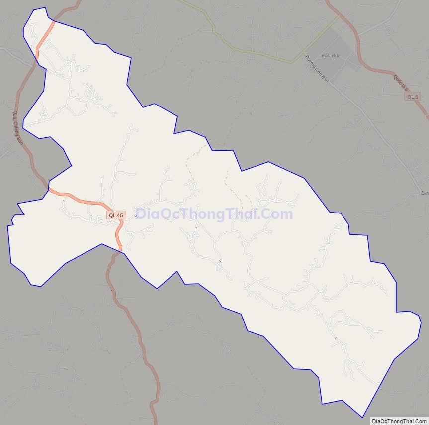 Bản đồ giao thông xã Chiềng Mai, huyện Mai Sơn