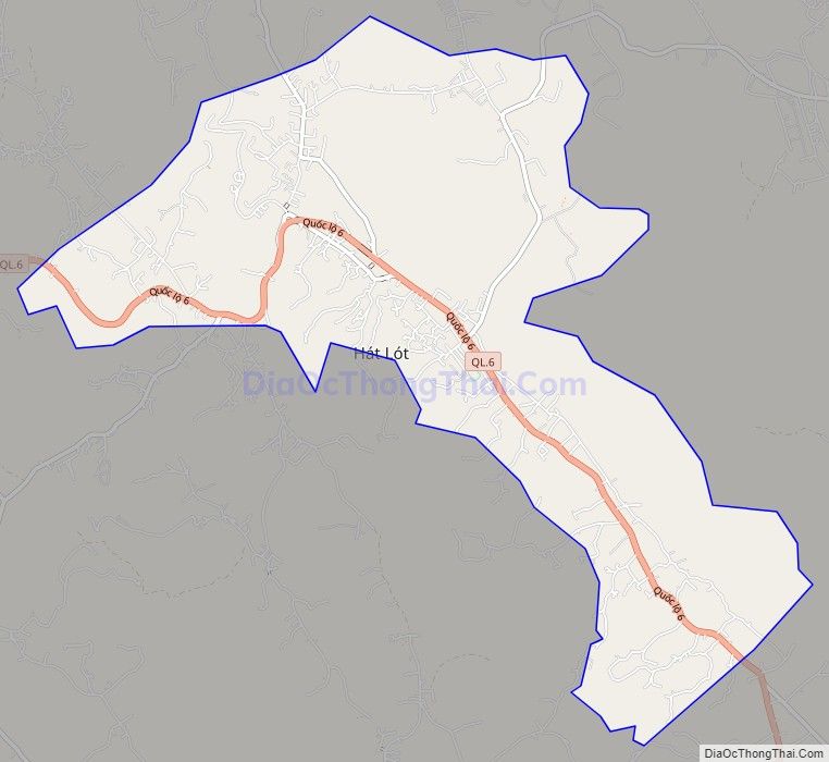 Bản đồ giao thông Thị trấn Hát Lót, huyện Mai Sơn