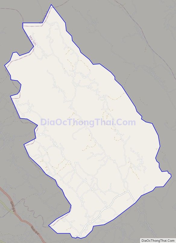 Bản đồ giao thông xã Mường Bằng, huyện Mai Sơn