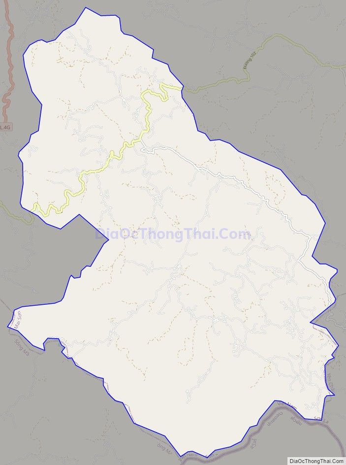 Bản đồ giao thông xã Phiêng Pằn, huyện Mai Sơn