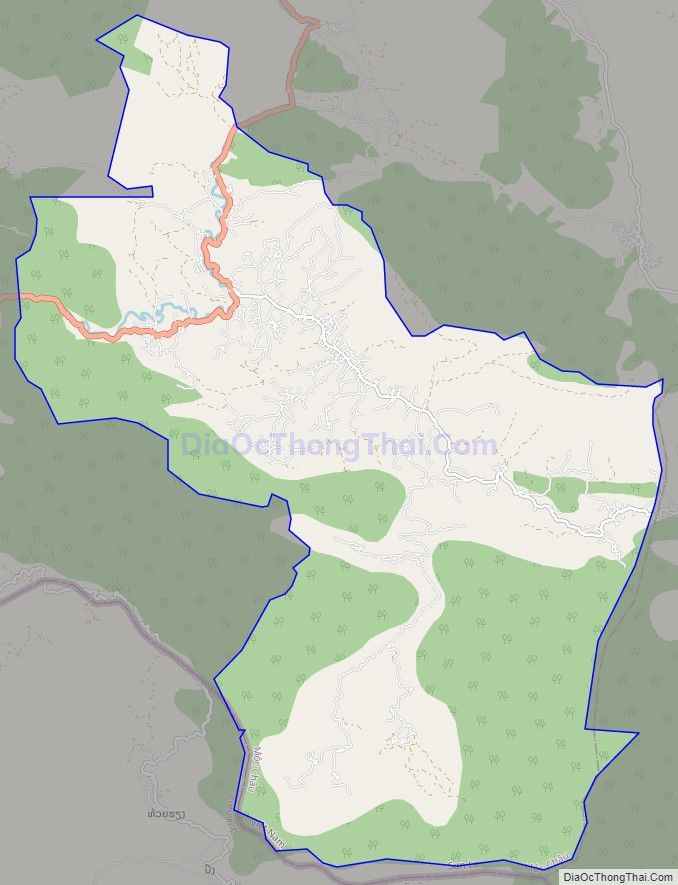 Bản đồ giao thông xã Chiềng Sơn, huyện Mộc Châu