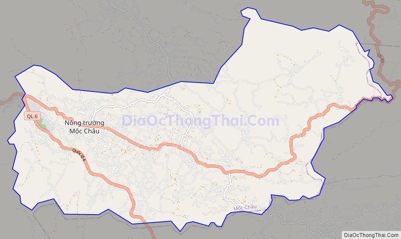 Bản đồ giao thông xã Phiêng Luông, huyện Mộc Châu
