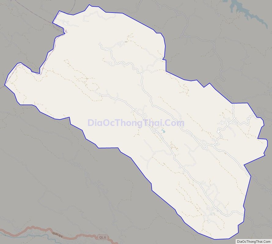 Bản đồ giao thông xã Tân Lập, huyện Mộc Châu