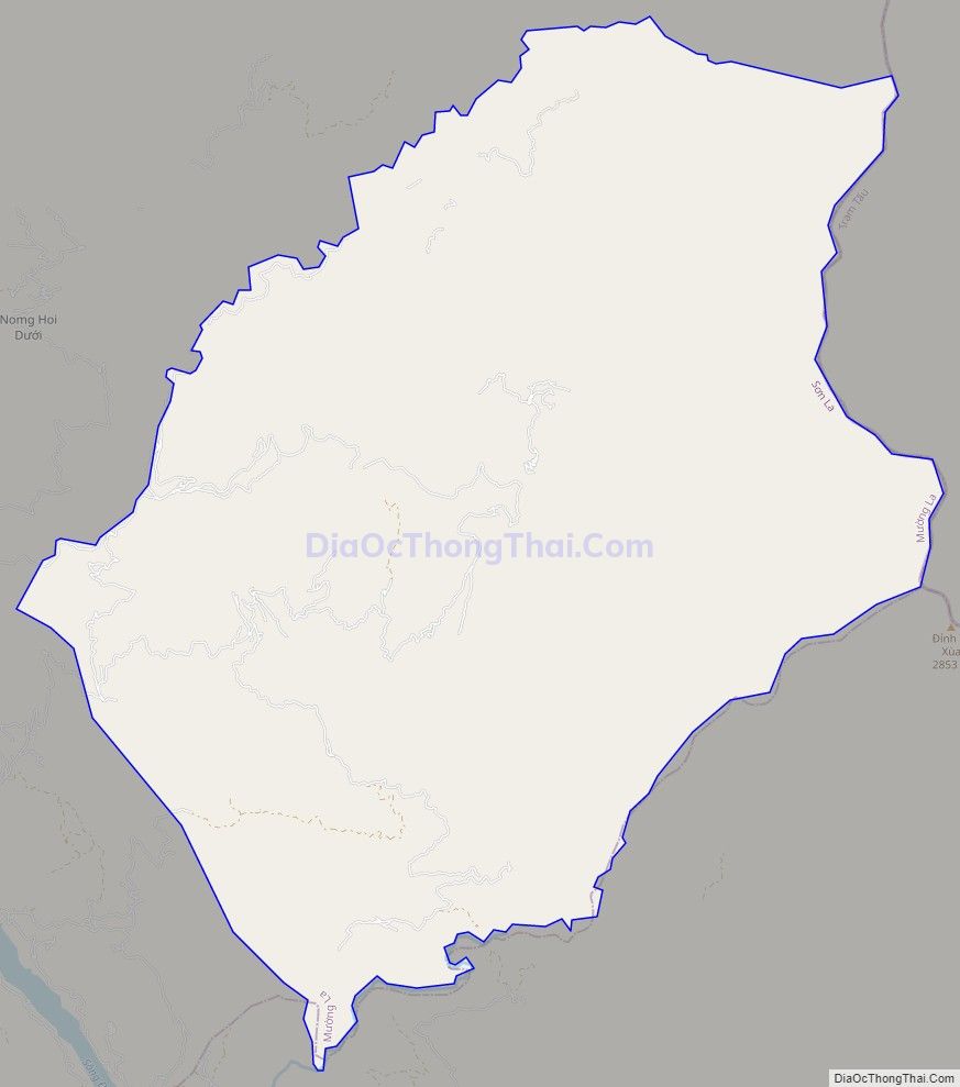 Bản đồ giao thông xã Chiềng Công, huyện Mường La
