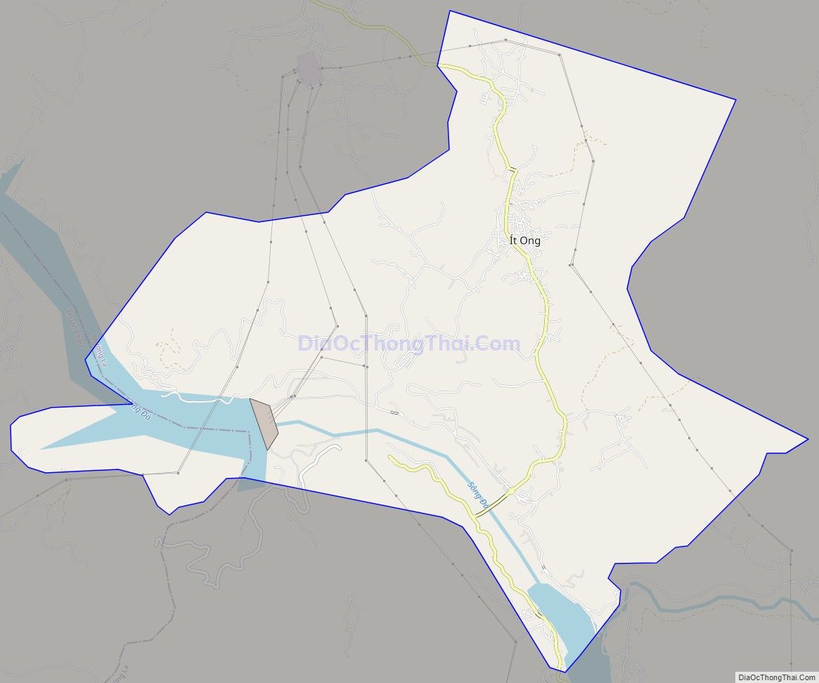 Bản đồ giao thông Thị trấn Ít Ong, huyện Mường La