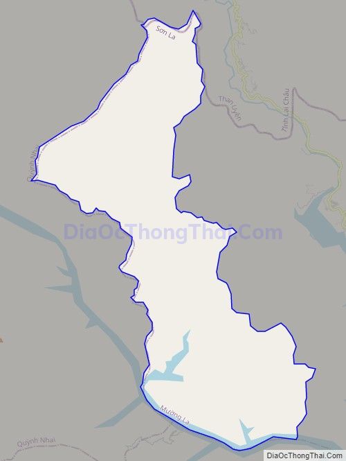 Bản đồ giao thông xã Nậm Giôn, huyện Mường La