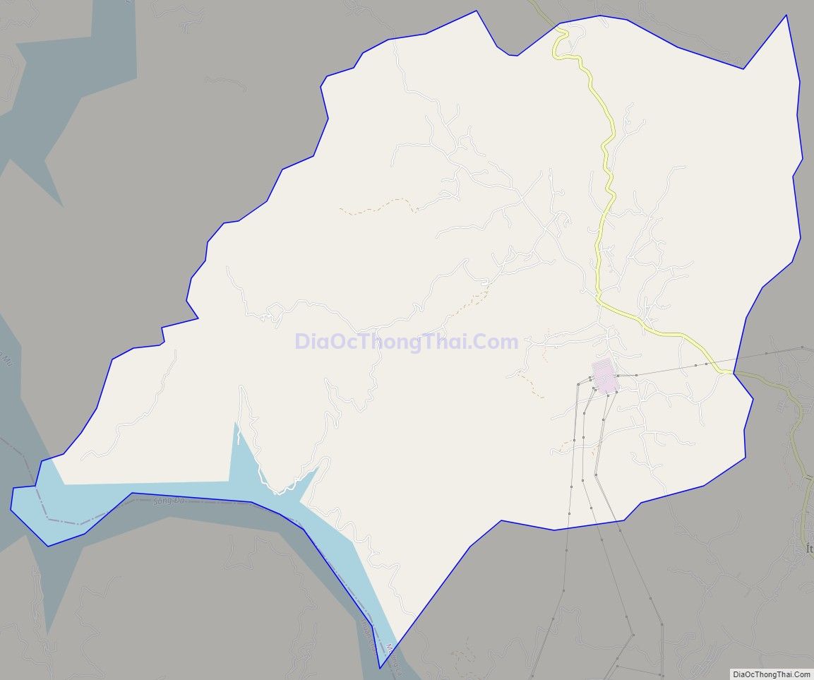 Bản đồ giao thông xã Pi Toong, huyện Mường La