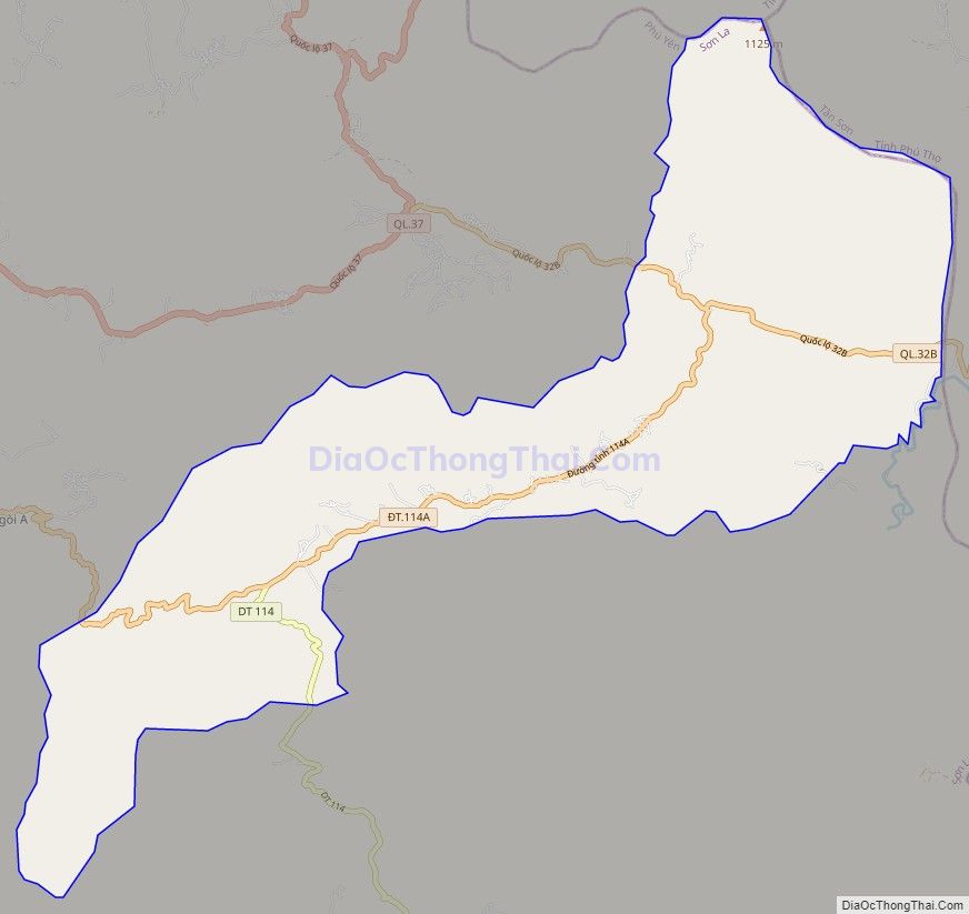 Bản đồ giao thông xã Tân Lang, huyện Phù Yên