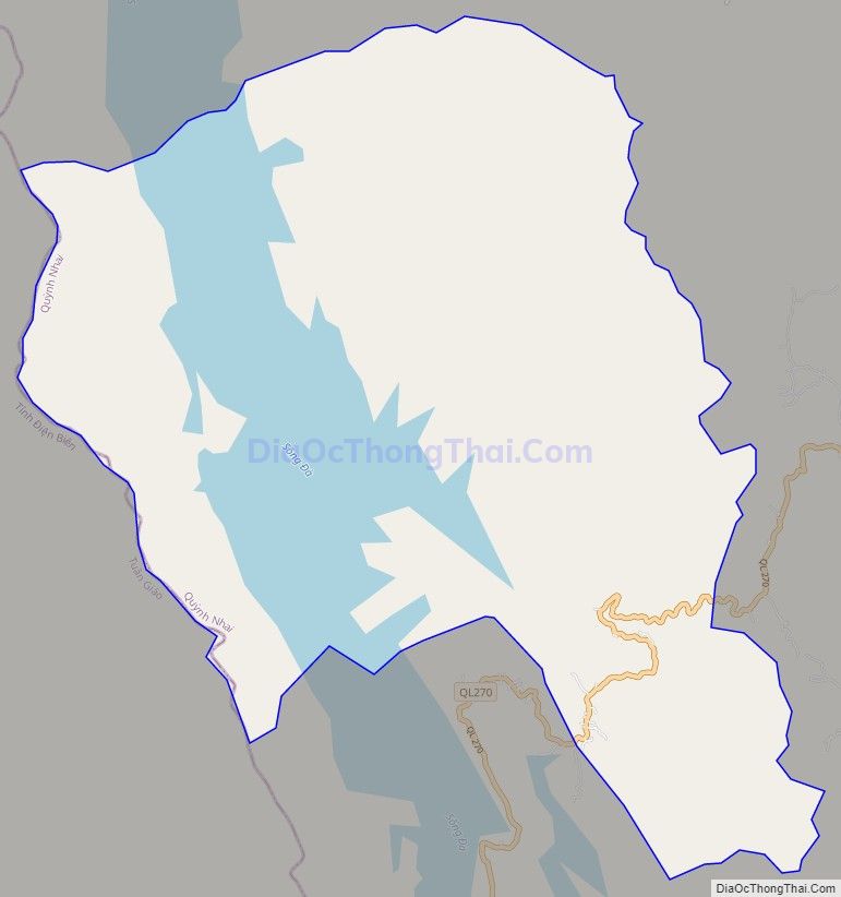 Bản đồ giao thông xã Pá Ma Pha Khinh, huyện Quỳnh Nhai