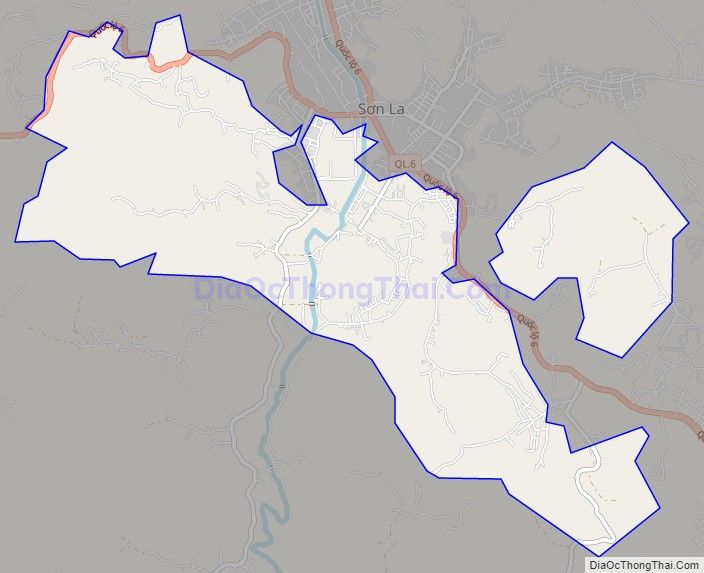Bản đồ giao thông phường Chiềng Cơi, thành phố Sơn La