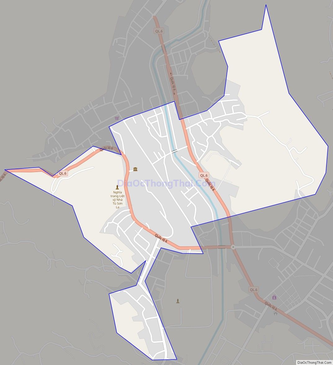 Bản đồ giao thông phường Tô Hiệu, thành phố Sơn La