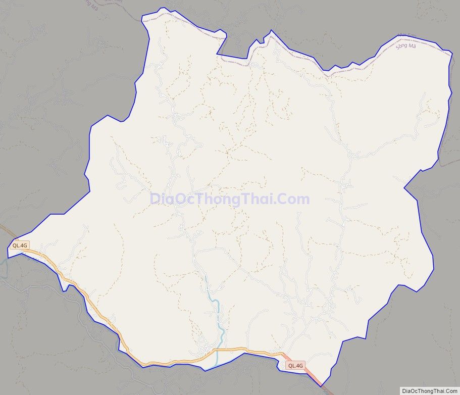 Bản đồ giao thông xã Chiềng Cang, huyện Sông Mã