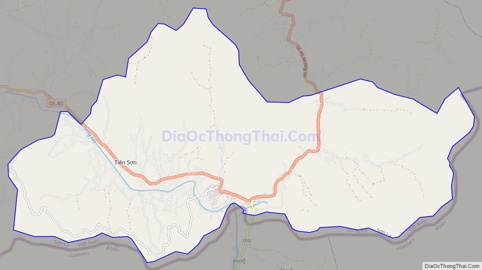 Bản đồ giao thông xã Chiềng Khương, huyện Sông Mã