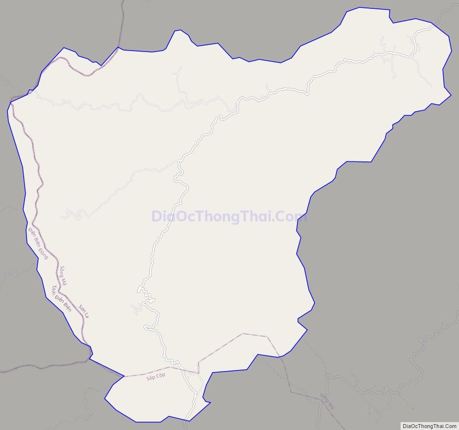 Bản đồ giao thông xã Đứa Mòn, huyện Sông Mã