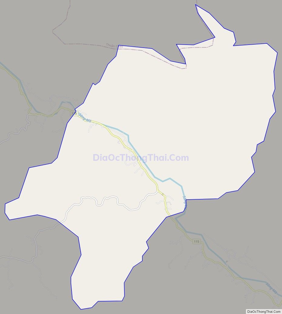 Bản đồ giao thông xã Mường Lầm, huyện Sông Mã
