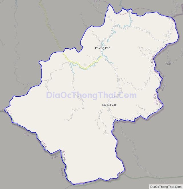 Bản đồ giao thông xã Mường Lạn, huyện Sốp Cộp