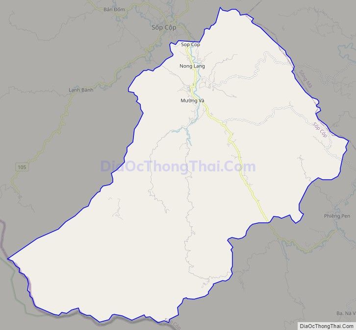 Bản đồ giao thông xã Mường Và, huyện Sốp Cộp