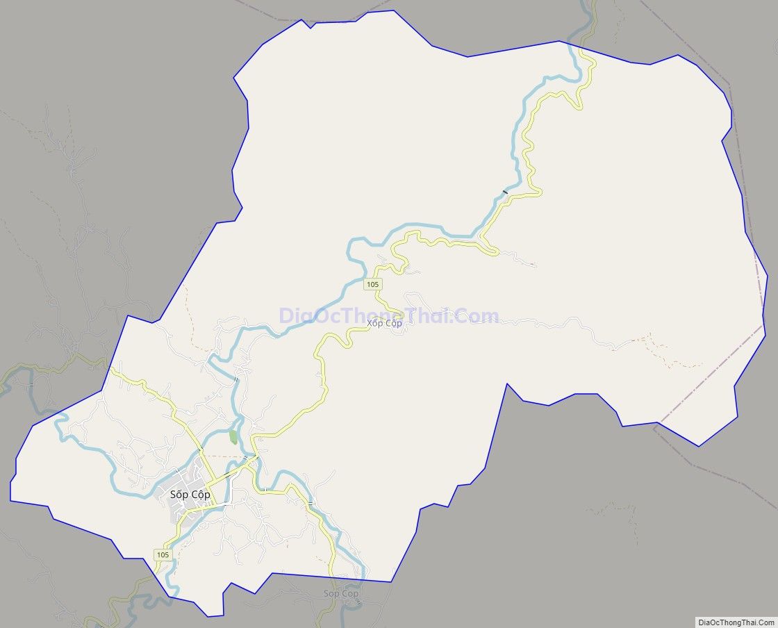 Bản đồ giao thông xã Sốp Cộp, huyện Sốp Cộp