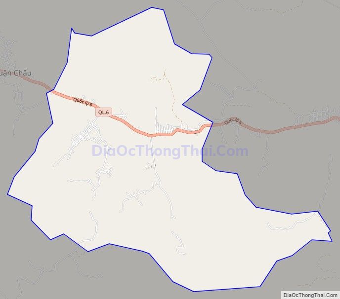 Bản đồ giao thông xã Thôm Mòn, huyện Thuận Châu