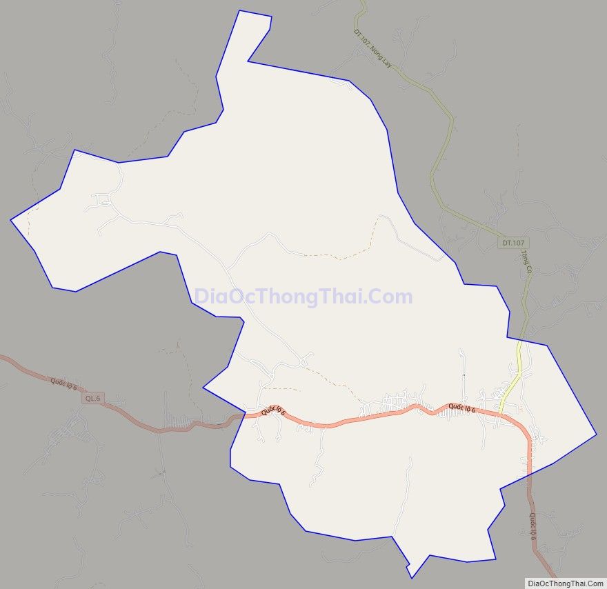 Bản đồ giao thông xã Tông Lạnh, huyện Thuận Châu