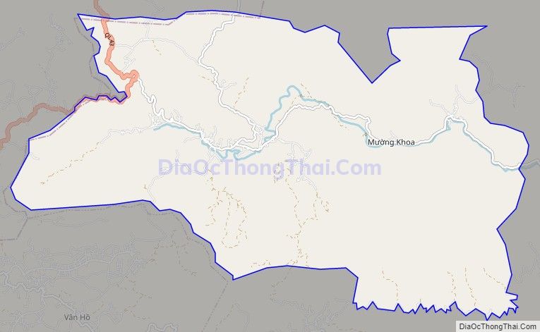 Bản đồ giao thông xã Chiềng Khoa, huyện Vân Hồ