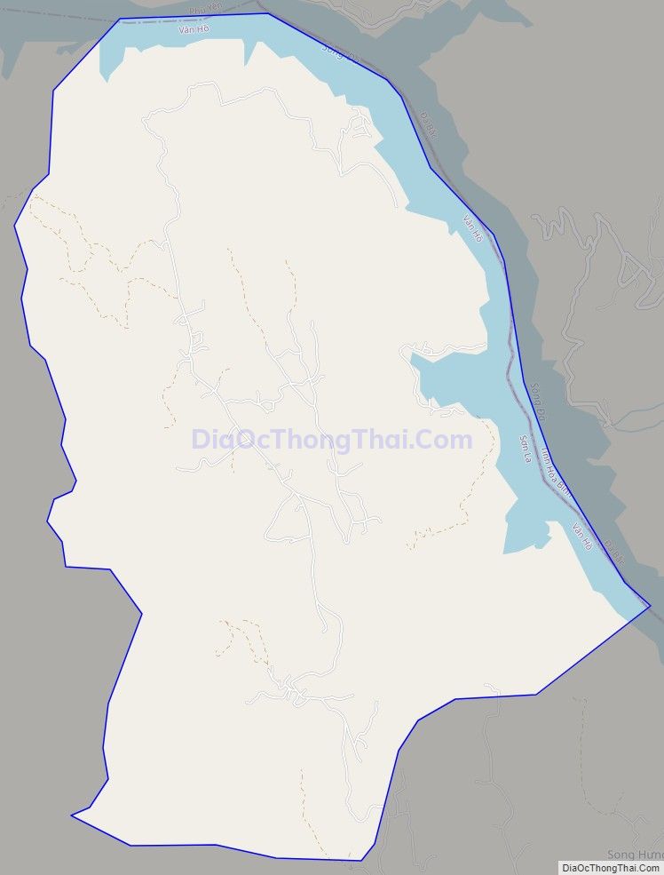 Bản đồ giao thông xã Liên Hòa, huyện Vân Hồ