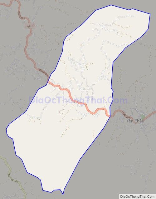 Bản đồ giao thông xã Chiềng Pằn, huyện Yên Châu