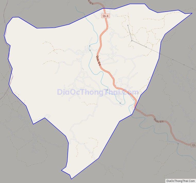 Bản đồ giao thông xã Chiềng Sàng, huyện Yên Châu