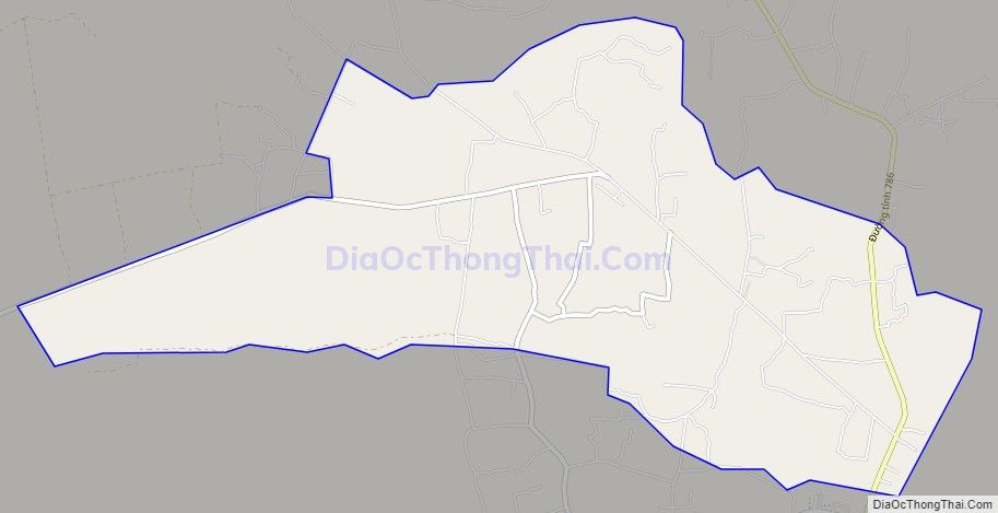 Bản đồ giao thông xã Long Giang, huyện Bến Cầu
