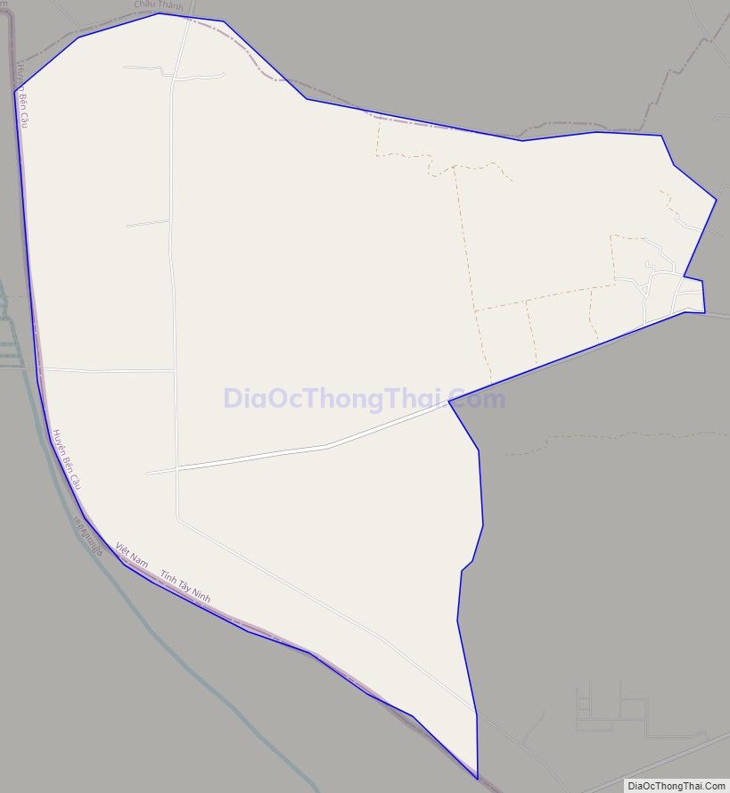 Bản đồ giao thông xã Long Phước, huyện Bến Cầu