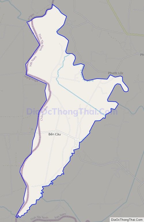 Bản đồ giao thông xã Biên Giới, huyện Châu Thành