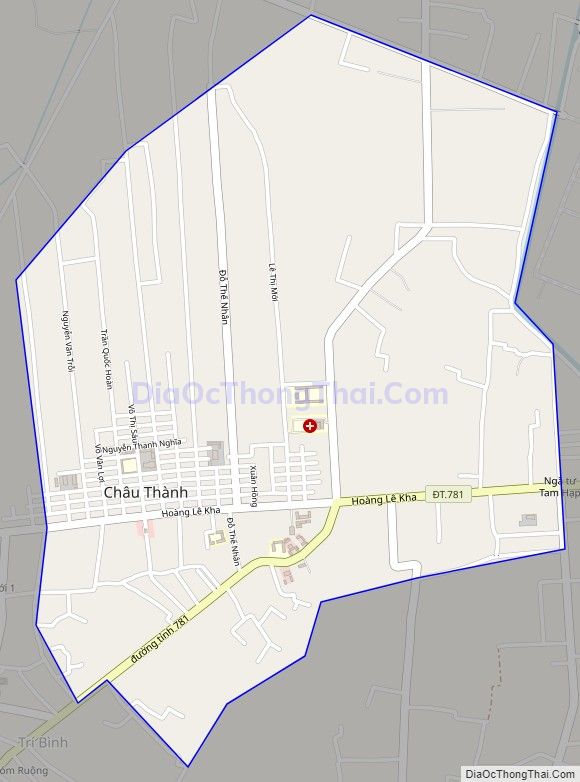 Bản đồ giao thông Thị trấn Châu Thành, huyện Châu Thành, Tây Ninh
