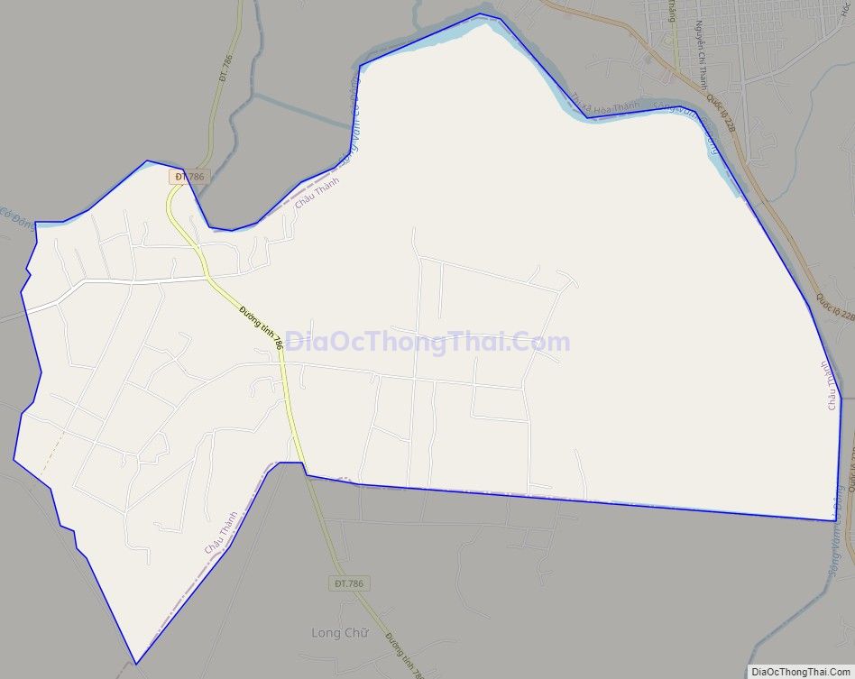 Bản đồ giao thông xã Long Vĩnh, huyện Châu Thành