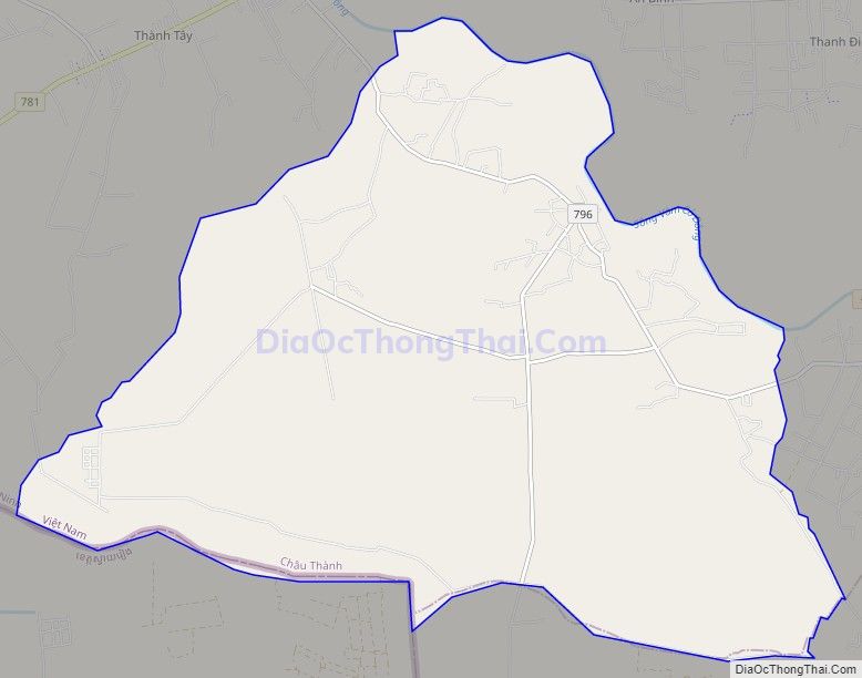 Bản đồ giao thông xã Ninh Điền, huyện Châu Thành