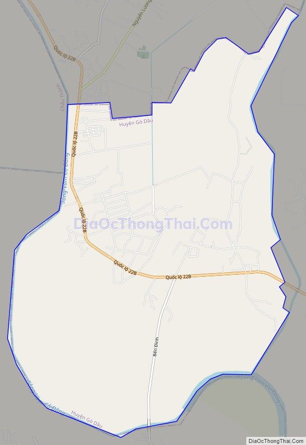 Bản đồ giao thông xã Cẩm Giang, huyện Gò Dầu