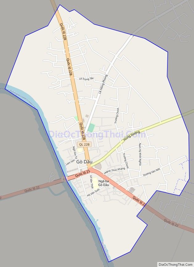 Bản đồ giao thông Thị trấn Gò Dầu, huyện Gò Dầu