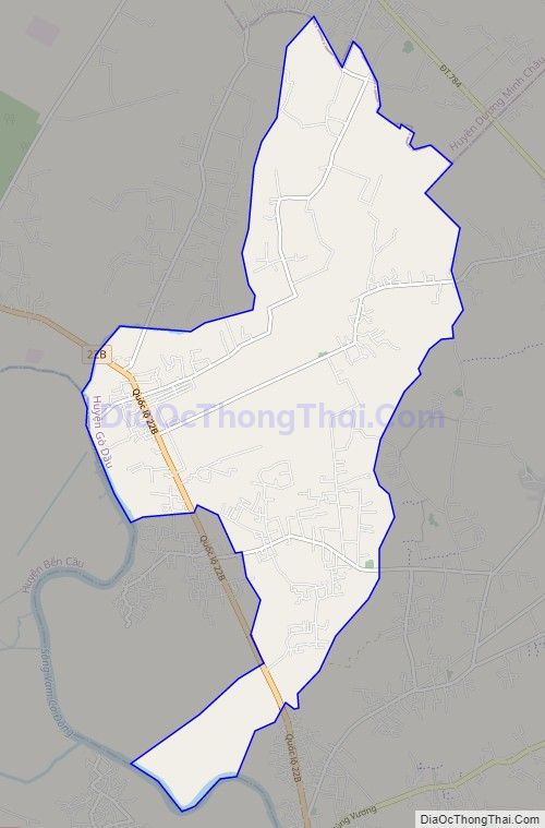 Bản đồ giao thông xã Hiệp Thạnh, huyện Gò Dầu