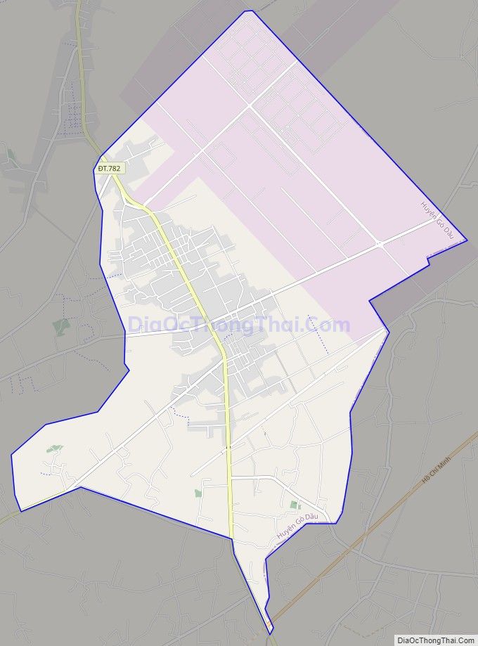 Bản đồ giao thông xã Phước Đông, huyện Gò Dầu