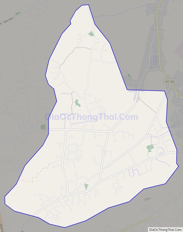 Bản đồ giao thông xã Phước Thạnh, huyện Gò Dầu