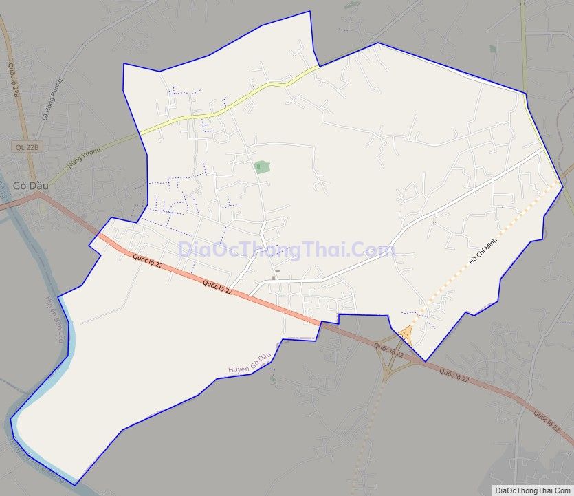 Bản đồ giao thông xã Thanh Phước, huyện Gò Dầu