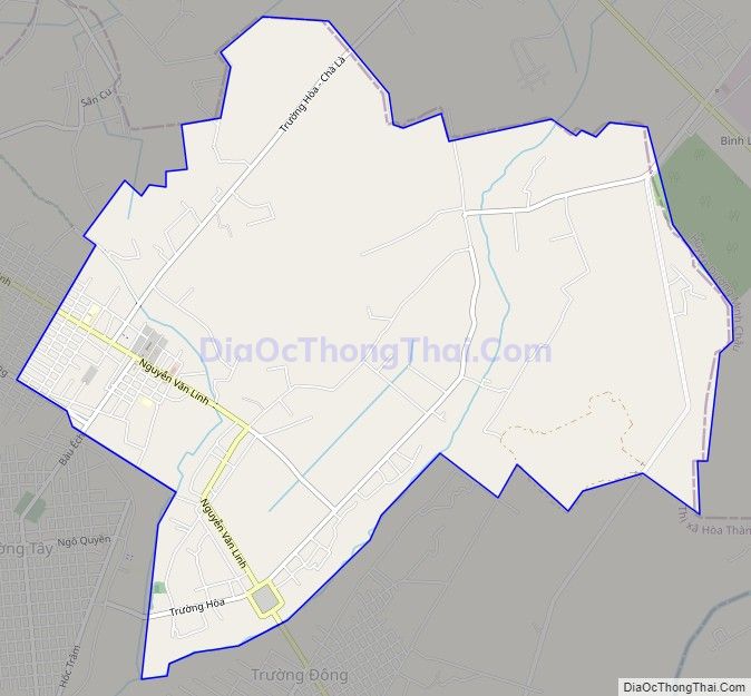 Bản đồ giao thông xã Trường Hòa, thị xã Hòa Thành