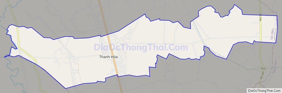 Bản đồ giao thông xã Mỏ Công, huyện Tân Biên
